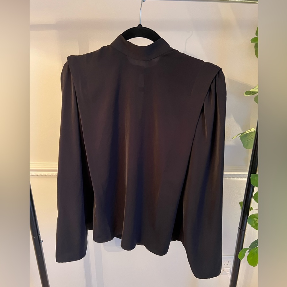 H&M black high neck blouse.  Medium. Perfect for office or casual.